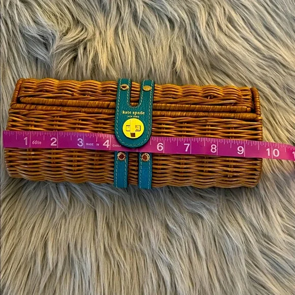 Kate Spade Wicker and Leather Clutch - Picture 13 of 15